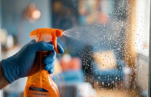 recurring house cleaning services in North Georgia cleaning living room